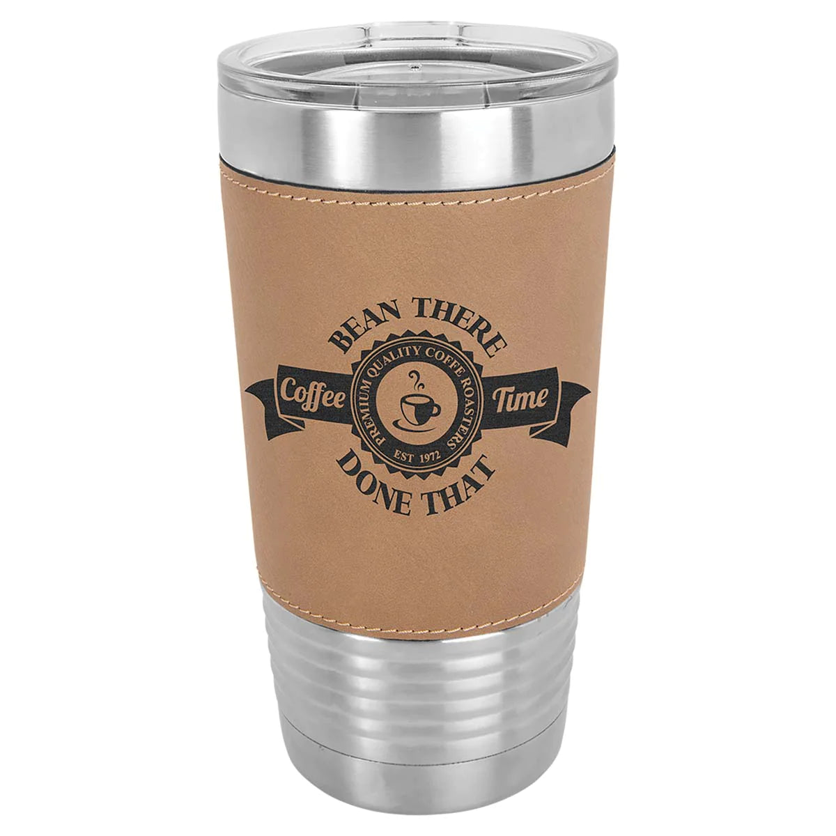 Personalized 20oz Leather Wrapped Tumbler