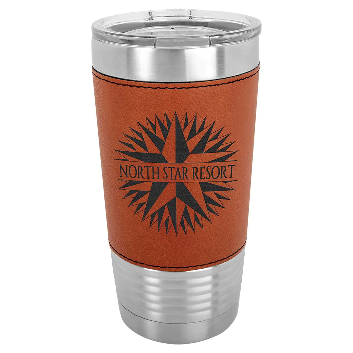 Personalized 20oz Leather Wrapped Tumbler