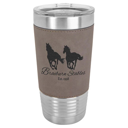 Personalized 20oz Leather Wrapped Tumbler