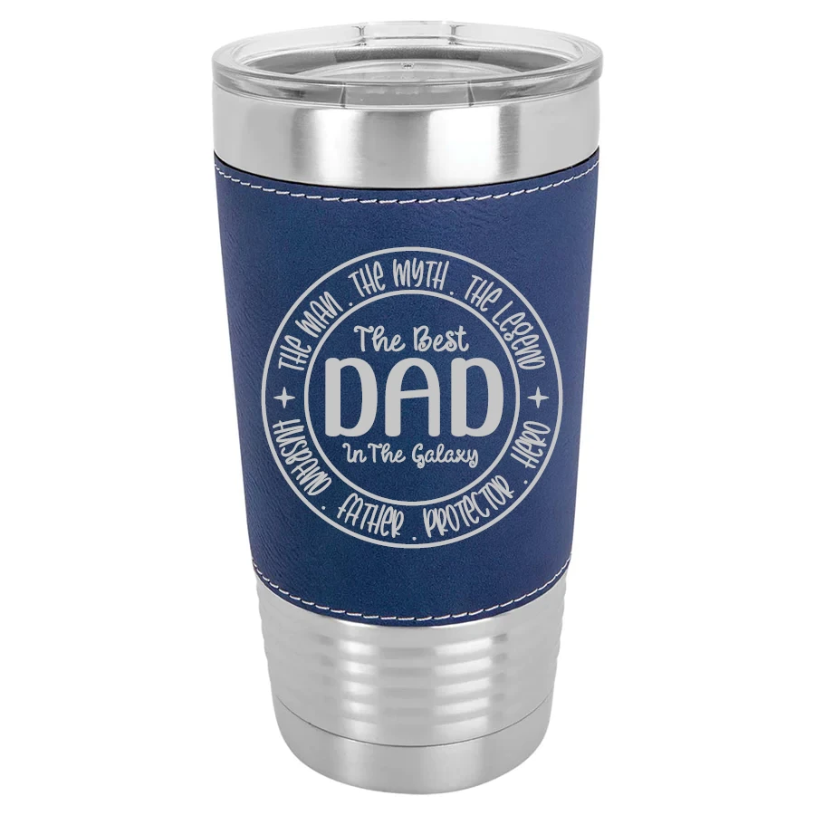 Personalized 20oz Leather Wrapped Tumbler