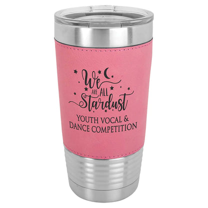 Personalized 20oz Leather Wrapped Tumbler