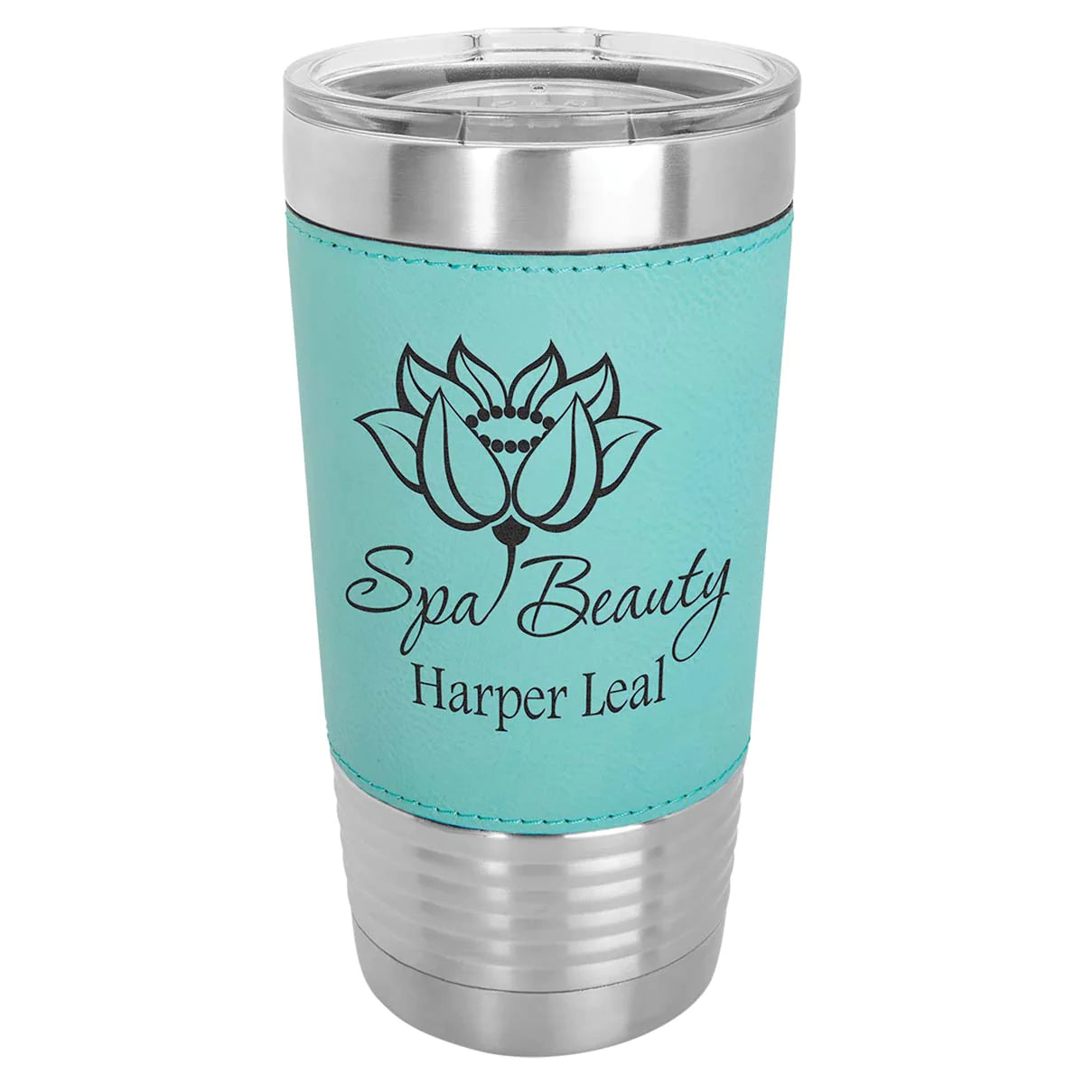 Personalized 20oz Leather Wrapped Tumbler