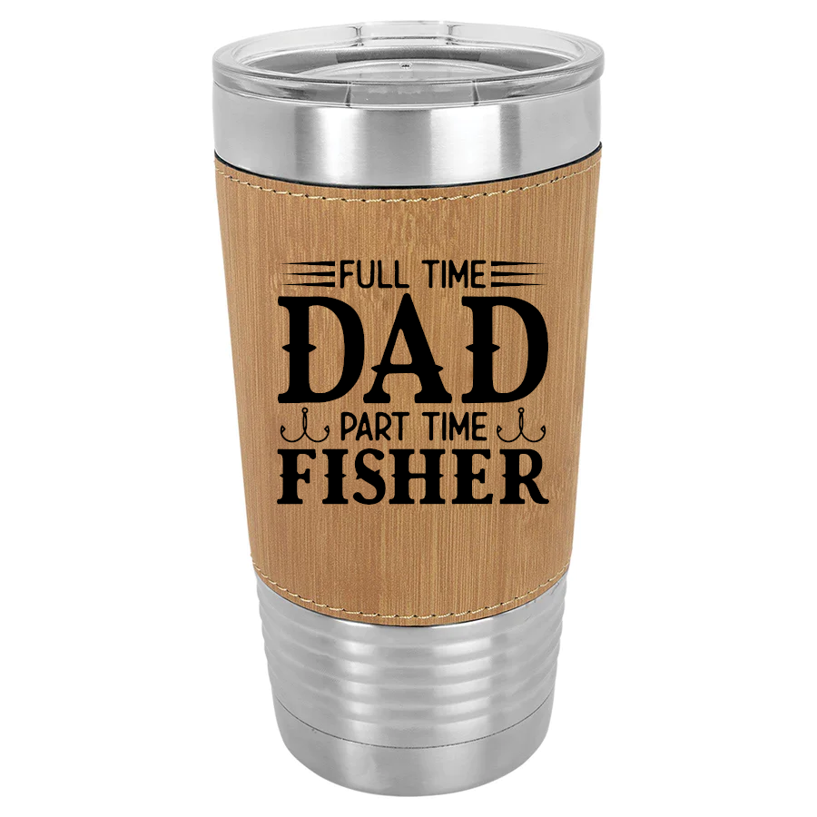 Personalized 20oz Leather Wrapped Tumbler