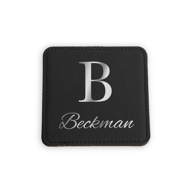 Personalized Leather Square Coaster Set