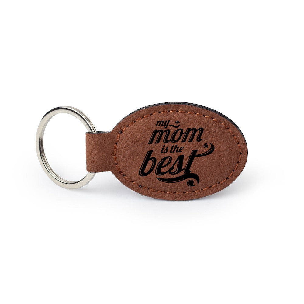 Personalized Leather Oval Keyring (5)