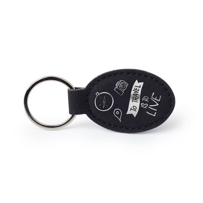 Personalized Leather Oval Keyring (5)