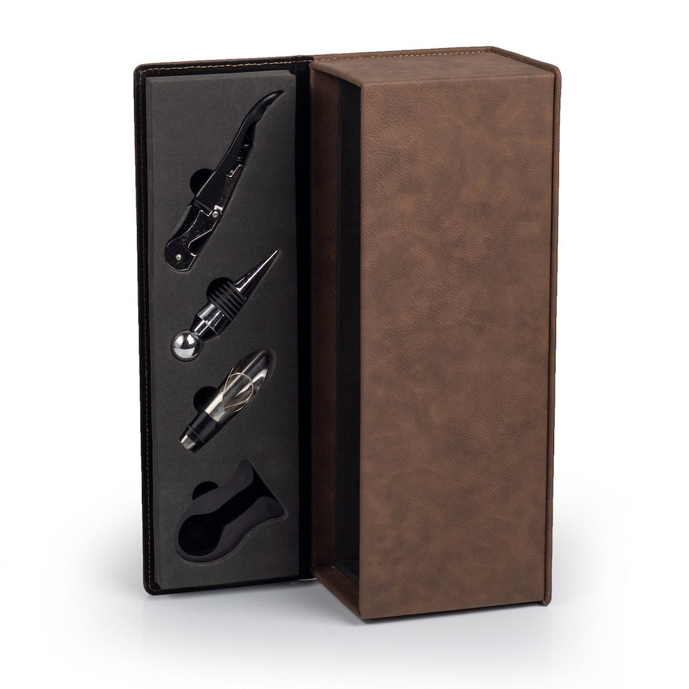 Personalized Leather Wine Bottle Box